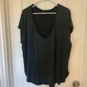 Rue21 Criss Cross Black Shirt